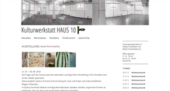 Desktop Screenshot of kulturwerkstatthaus10.de